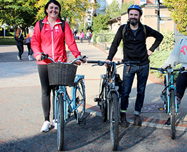 Hope staff with their bikes